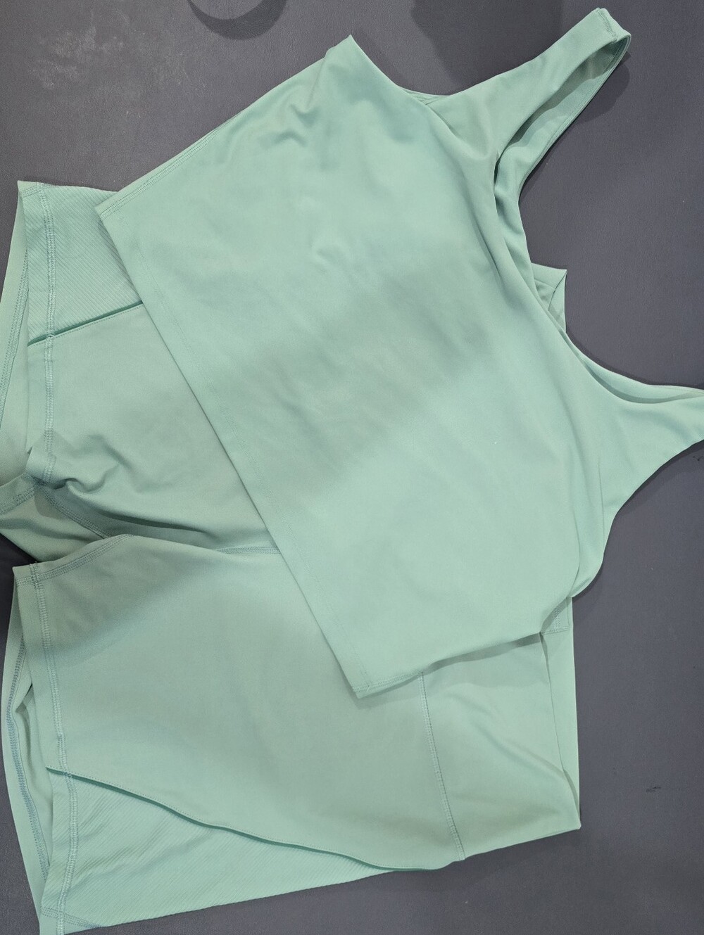 Old Navy Active PowerSoft 3X Matching Tank & Bike Shorts Set Mint Green